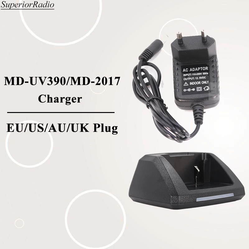 TYT MD-390 MD-2017 Battery Desktop Charger Original for Walkie Talkie RT8 RT81 EU/US/UK Power Adapter Radio Accessories MD-UV390