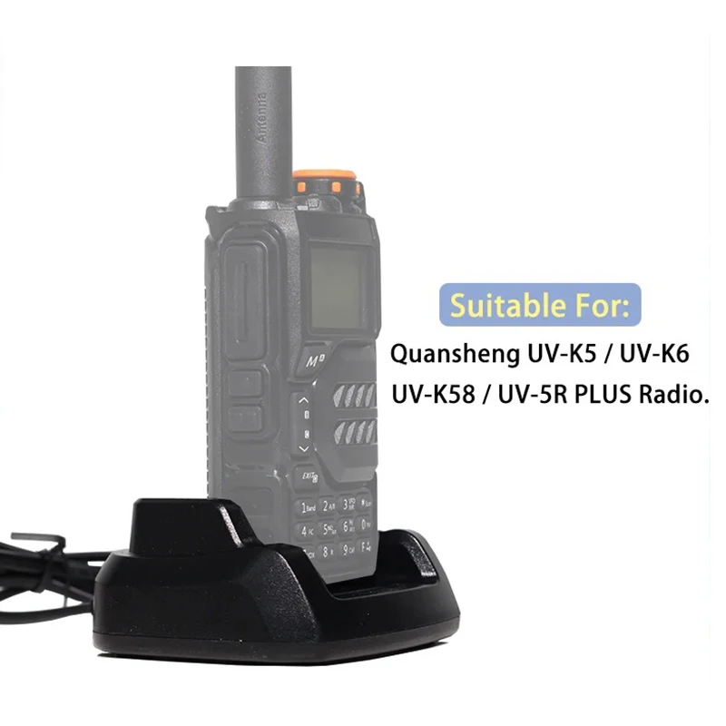 UV-K6 Battery Charger Quansheng UV-K5 Original Desktop Charger C-51 Power Adapter 110-240V Input BPK5 Walkie Talkie Accessories