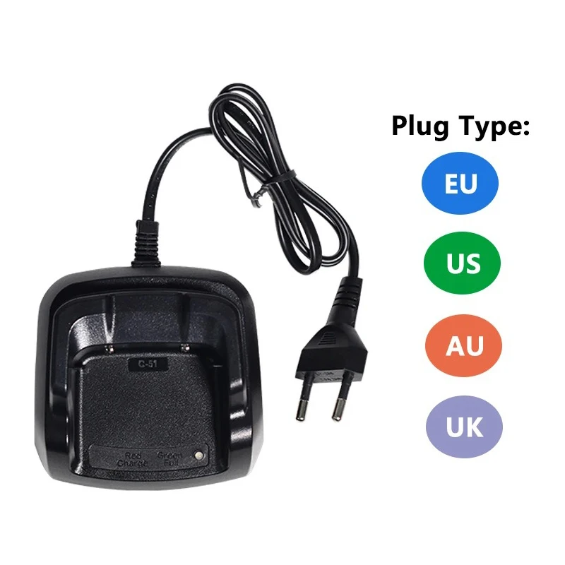 UV-K6 Battery Charger Quansheng UV-K5 Original Desktop Charger C-51 Power Adapter 110-240V Input BPK5 Walkie Talkie Accessories
