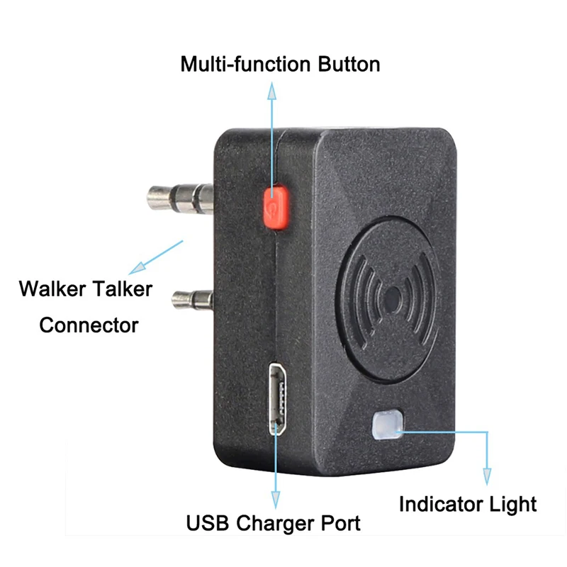 Walkie Talkie Hands-Free PTT Bluetooth Wireless Headset K Type Earphone Two Way Radio Headphone Mic For Baofeng