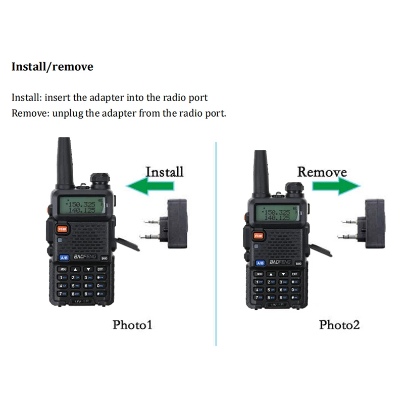 Walkie Talkie Hands-Free PTT Bluetooth Wireless Headset K Type Earphone Two Way Radio Headphone Mic For Baofeng