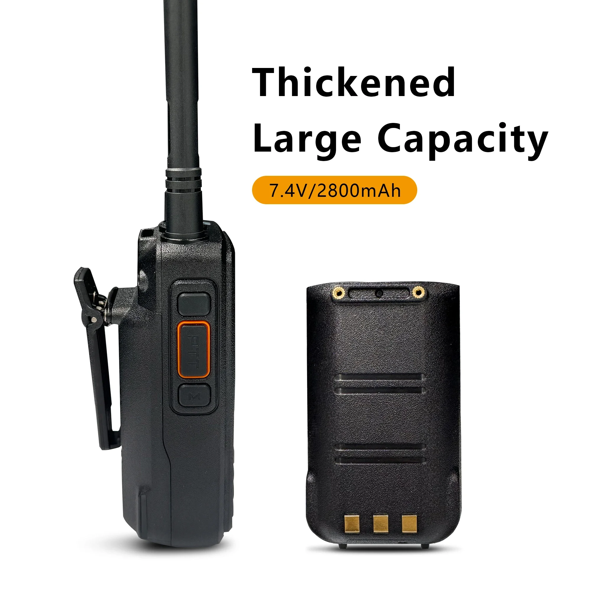 TYT MD-UV380 Li-ion Battery MD-446 Thickened Battery Original 2800mAh Type-C Charging Compatible with MD-380 DP-290 RT3S Radios