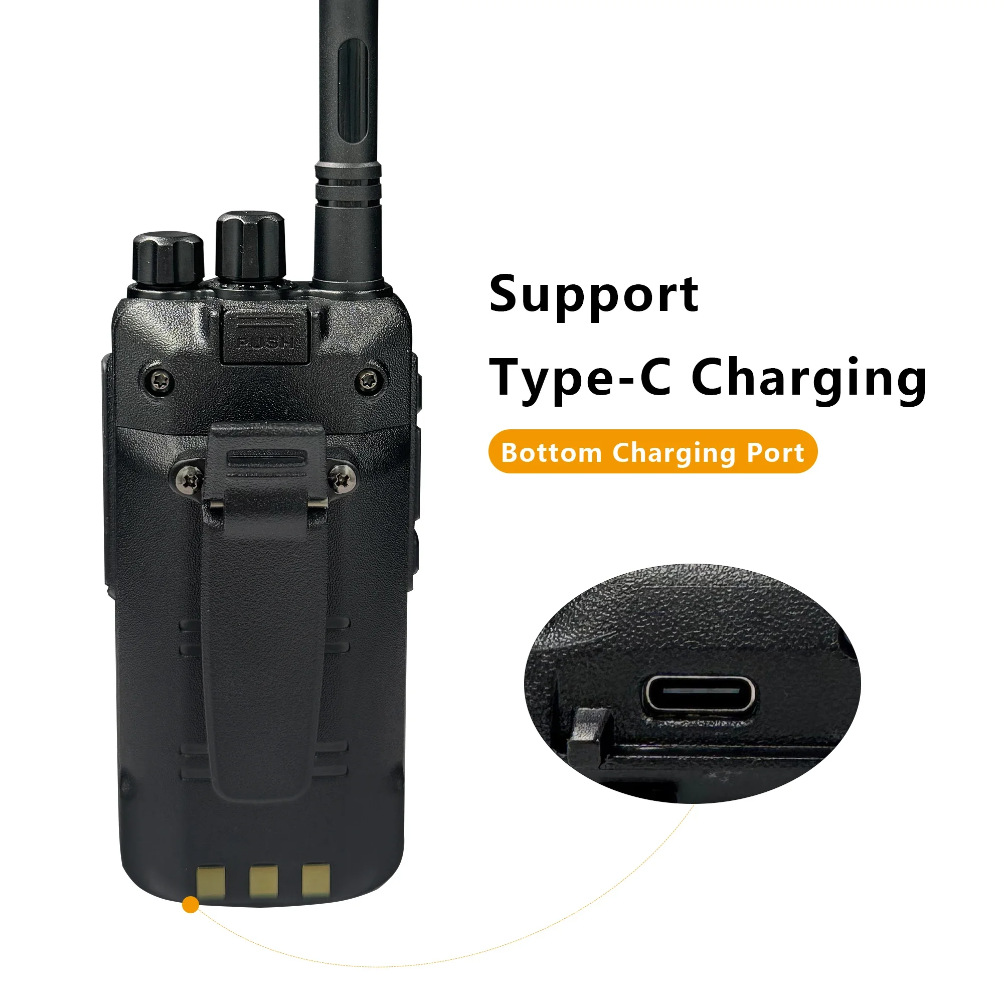 TYT MD-UV380 Li-ion Battery MD-446 Thickened Battery Original 2800mAh Type-C Charging Compatible with MD-380 DP-290 RT3S Radios