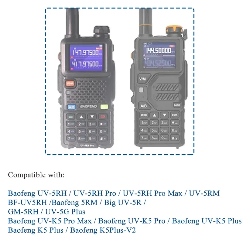 Baofeng UV-5RM Battery 2500/3800mAh Original High Power Type-C Charging BF-K5 Plus UV-5RH Pro Walklie Talkie Rechargable Battery