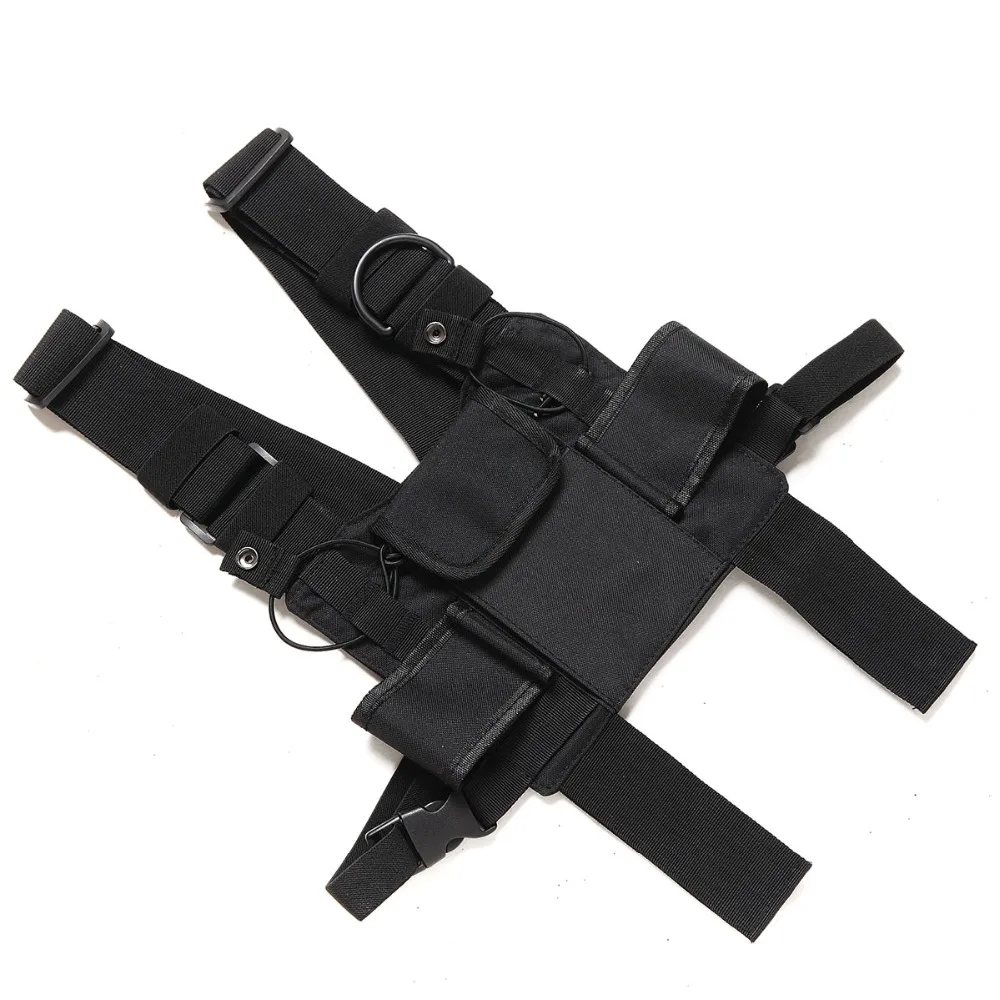 Nylon Two Way Radio Pouch Chest Front Pack Pocket Walkie Talkie Harness Vest Bag Holder Carry Case for Baofeng UV-5R UV-82 Radio