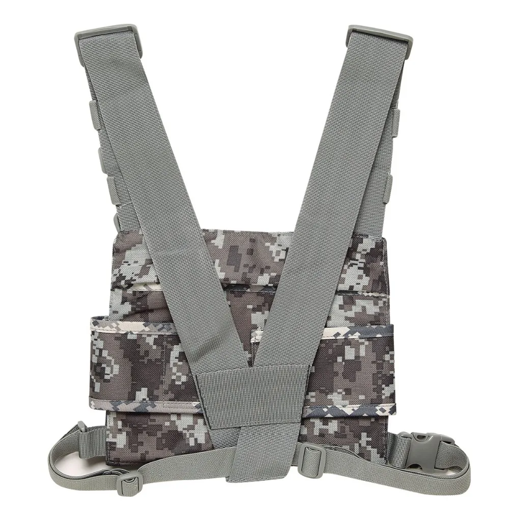 Nylon Two Way Radio Pouch Chest Front Pack Pocket Walkie Talkie Harness Vest Bag Holder Carry Case for Baofeng UV-5R UV-82 Radio
