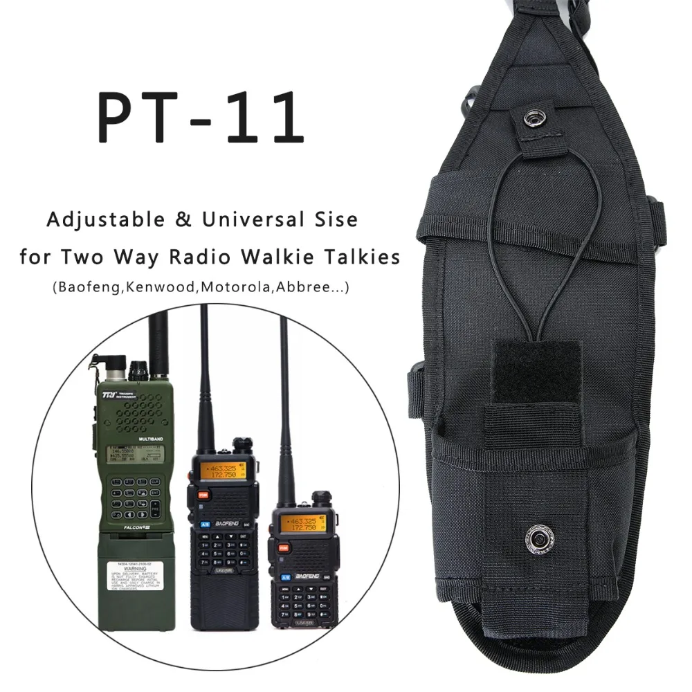 Nylon Two Way Radio Pouch Chest Front Pack Pocket Walkie Talkie Harness Vest Bag Holder Carry Case for Baofeng UV-5R UV-82 Radio