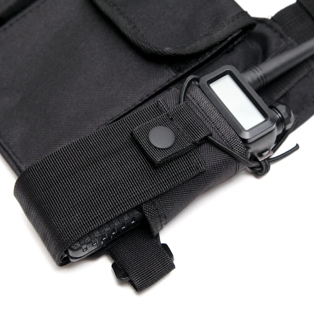 Nylon Two Way Radio Pouch Chest Front Pack Pocket Walkie Talkie Harness Vest Bag Holder Carry Case for Baofeng UV-5R UV-82 Radio
