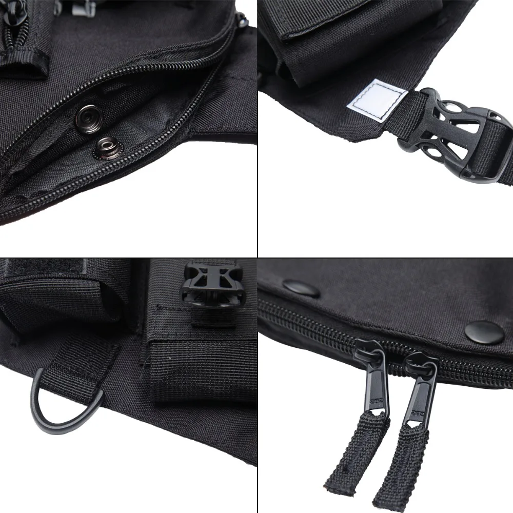 Nylon Two Way Radio Pouch Chest Front Pack Pocket Walkie Talkie Harness Vest Bag Holder Carry Case for Baofeng UV-5R UV-82 Radio