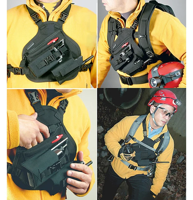 Nylon Two Way Radio Pouch Chest Front Pack Pocket Walkie Talkie Harness Vest Bag Holder Carry Case for Baofeng UV-5R UV-82 Radio