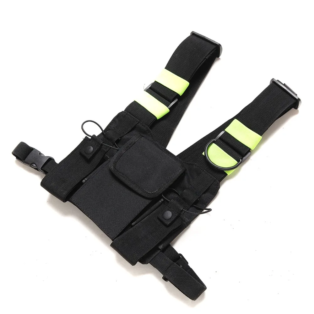 Nylon Two Way Radio Pouch Chest Front Pack Pocket Walkie Talkie Harness Vest Bag Holder Carry Case for Baofeng UV-5R UV-82 Radio