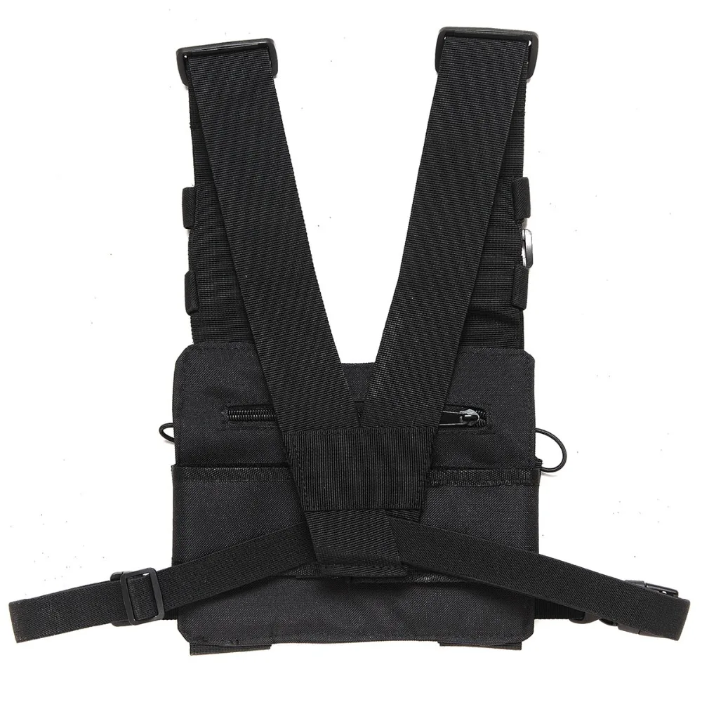 Nylon Two Way Radio Pouch Chest Front Pack Pocket Walkie Talkie Harness Vest Bag Holder Carry Case for Baofeng UV-5R UV-82 Radio