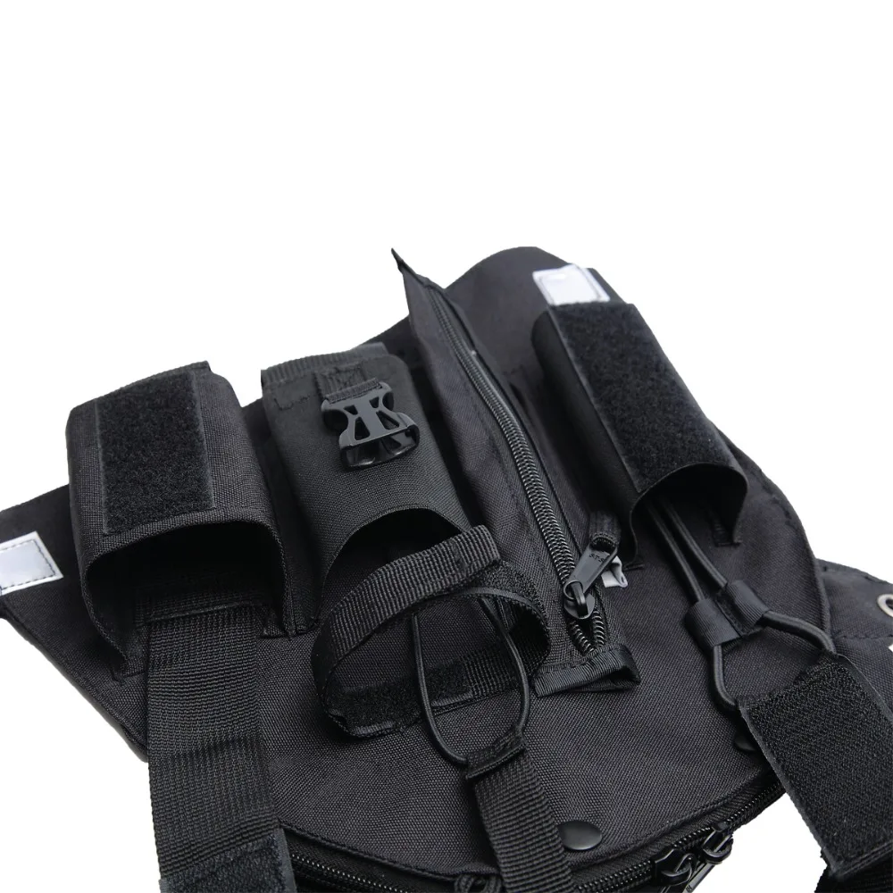 Nylon Two Way Radio Pouch Chest Front Pack Pocket Walkie Talkie Harness Vest Bag Holder Carry Case for Baofeng UV-5R UV-82 Radio