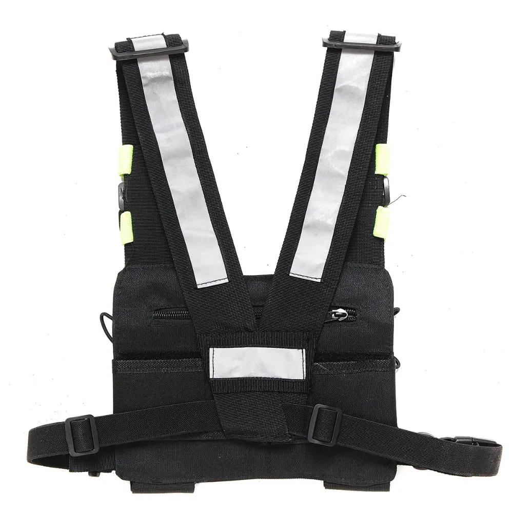 Nylon Two Way Radio Pouch Chest Front Pack Pocket Walkie Talkie Harness Vest Bag Holder Carry Case for Baofeng UV-5R UV-82 Radio