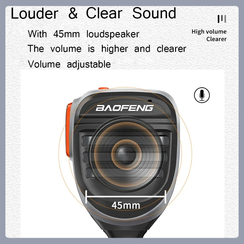 Baofeng UV-5R PTT Waterproof UV-9R Walkie Talkie Speaker Radio Microphone Keenwood 2-Pin Type Handheld Mic For UV-82 UV16 888S