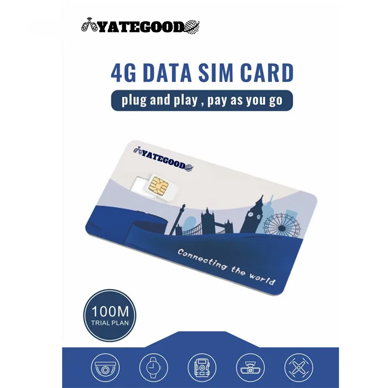 YATEGOOD 4G Global Walkie-Talkie SIM Card (Only for Use with Walkie-Talkies) Supports Push-to-Talk over Cellular (POC)