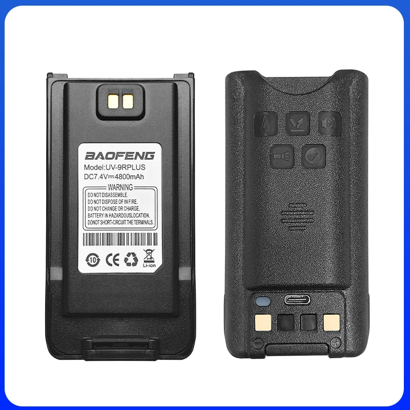 Baofeng UV-9R Pro V2 Battery 2800/4800mAh UV9R Plus Enlarge Li-ion Battery Type-C Charging BL-9 For UV9R Pro GMRS-9R UV-9G Radio