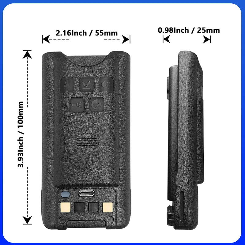 Baofeng UV-9R Pro V2 Battery 2800/4800mAh UV9R Plus Enlarge Li-ion Battery Type-C Charging BL-9 For UV9R Pro GMRS-9R UV-9G Radio