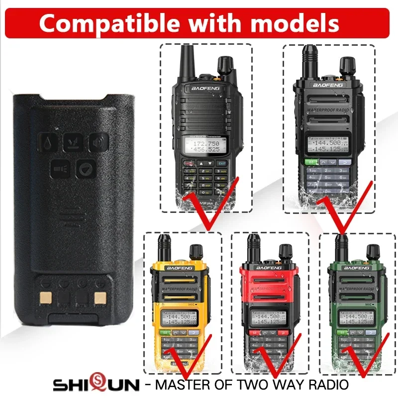 Baofeng UV-9R Pro V2 Battery 2800/4800mAh UV9R Plus Enlarge Li-ion Battery Type-C Charging BL-9 For UV9R Pro GMRS-9R UV-9G Radio