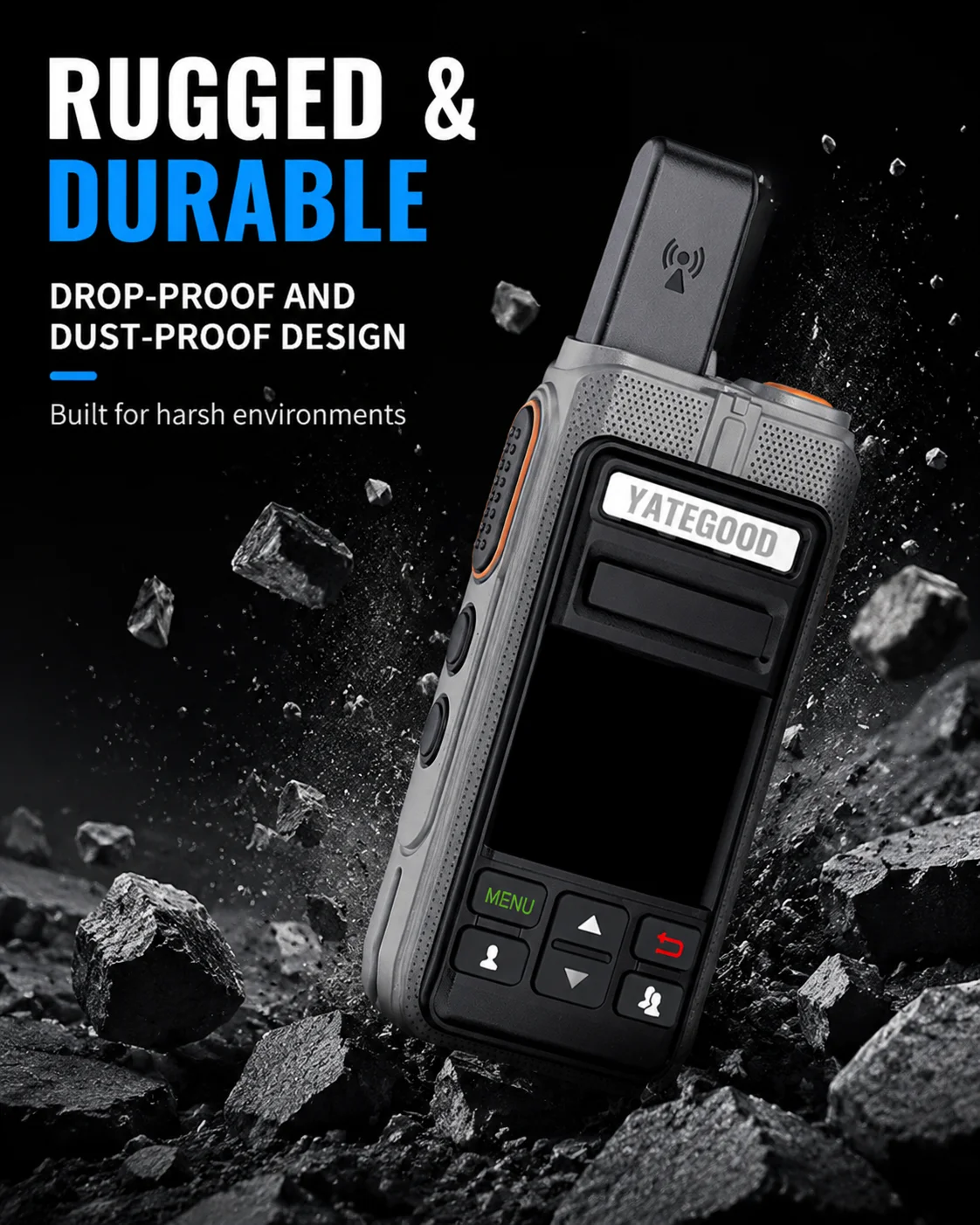 Zello 555 Bluetooth Walkie Talkie 4G 3G Radio100km Android Mobile Phone PTT Wifi Global