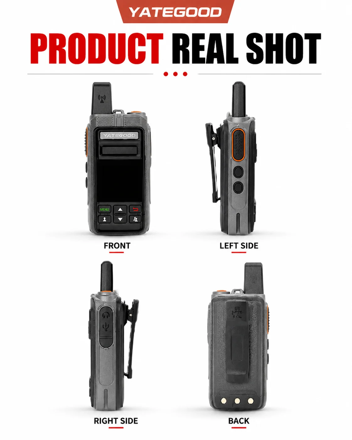 Zello 555 Bluetooth Walkie Talkie 4G 3G Radio100km Android Mobile Phone PTT Wifi Global