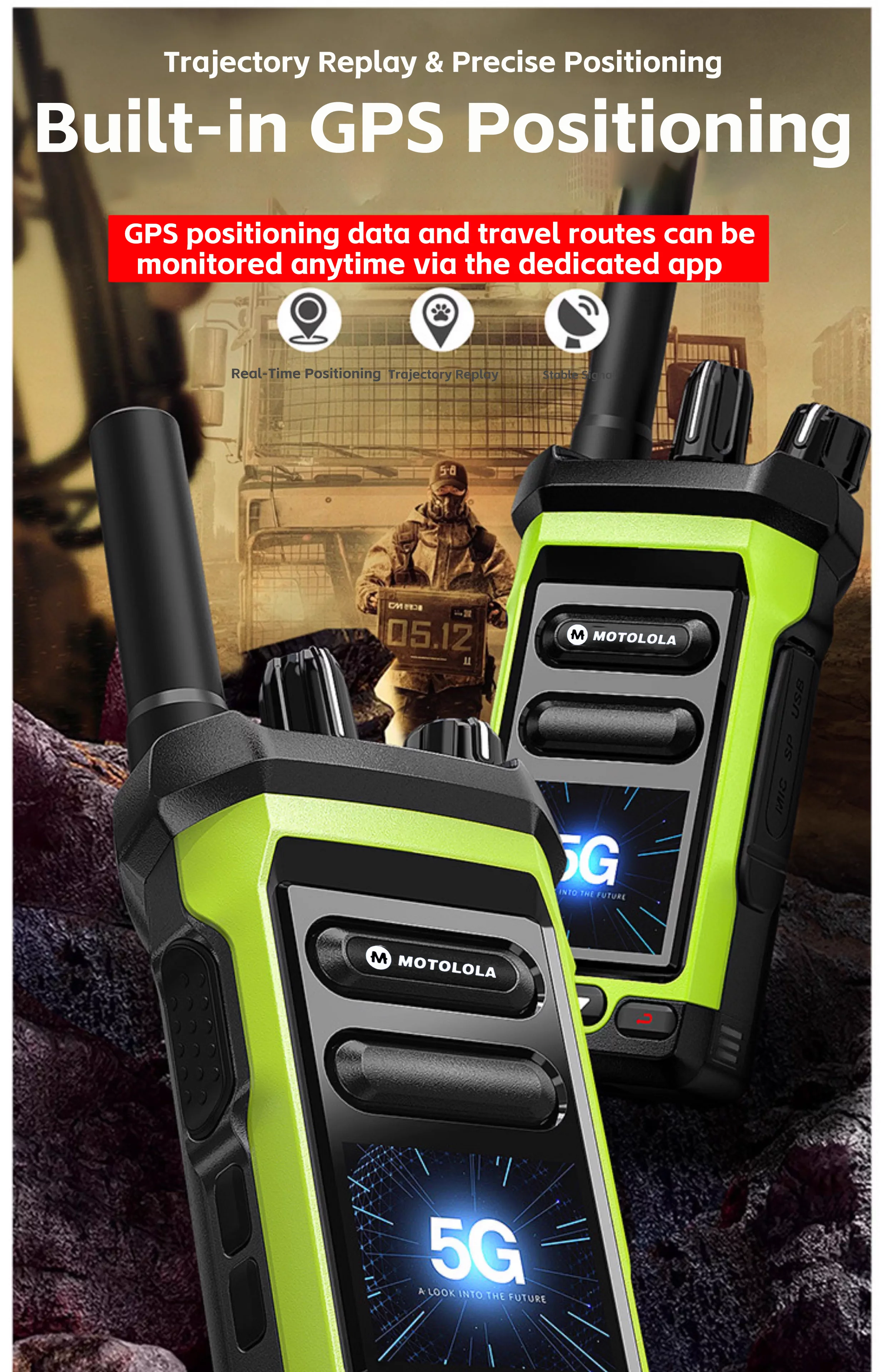 4G LTE Mini Android Walkie Talkie PTT Long Range 5000Km Intercom Sim Card Compatible POC-Global Radio