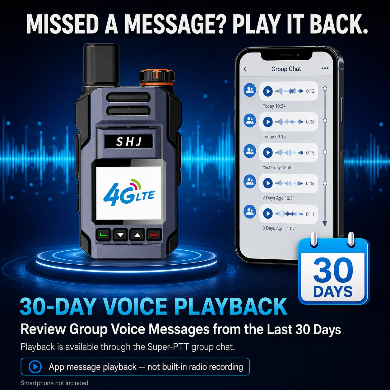 4G LTE Walkie Talkie, PoC Radio, SIM Card Walkie Talkie, PTT Radio, Two Way Radio, Lifetime Free Platform, Group Communication R