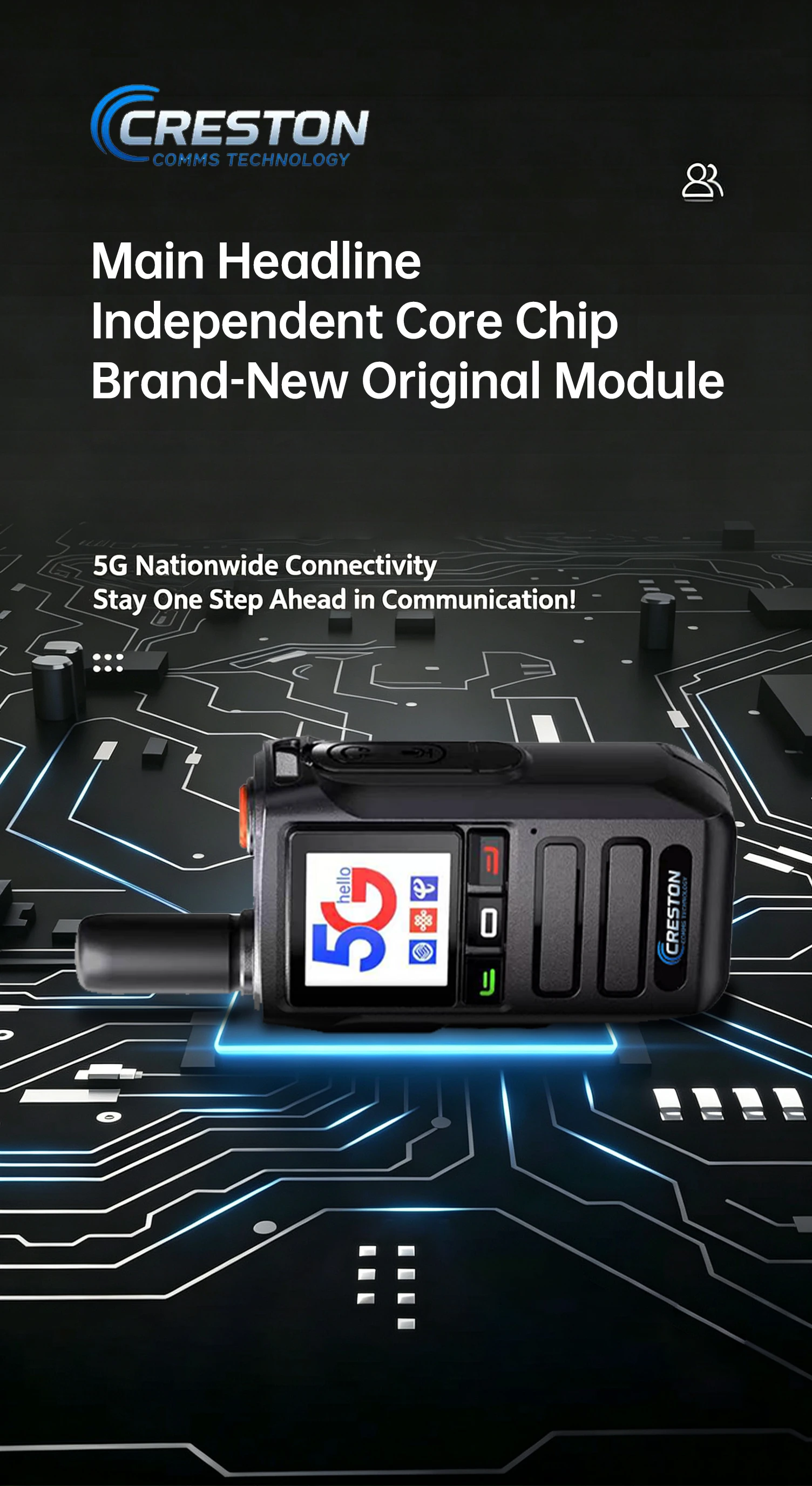 5G Global Public Network Walkie‑Talkie Long‑Distance PoC Two‑Way Radio HD Screen Type‑C Fast Charge Weather Alert Intercom