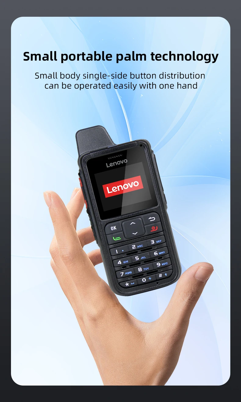 Lenovo CL-688 4G POC Loud Horn Handheld Two-Way Walkie 5000km Range IPx4 Water Resistance