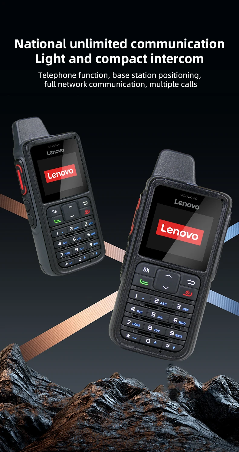 Lenovo CL-688 4G POC Loud Horn Handheld Two-Way Walkie 5000km Range IPx4 Water Resistance