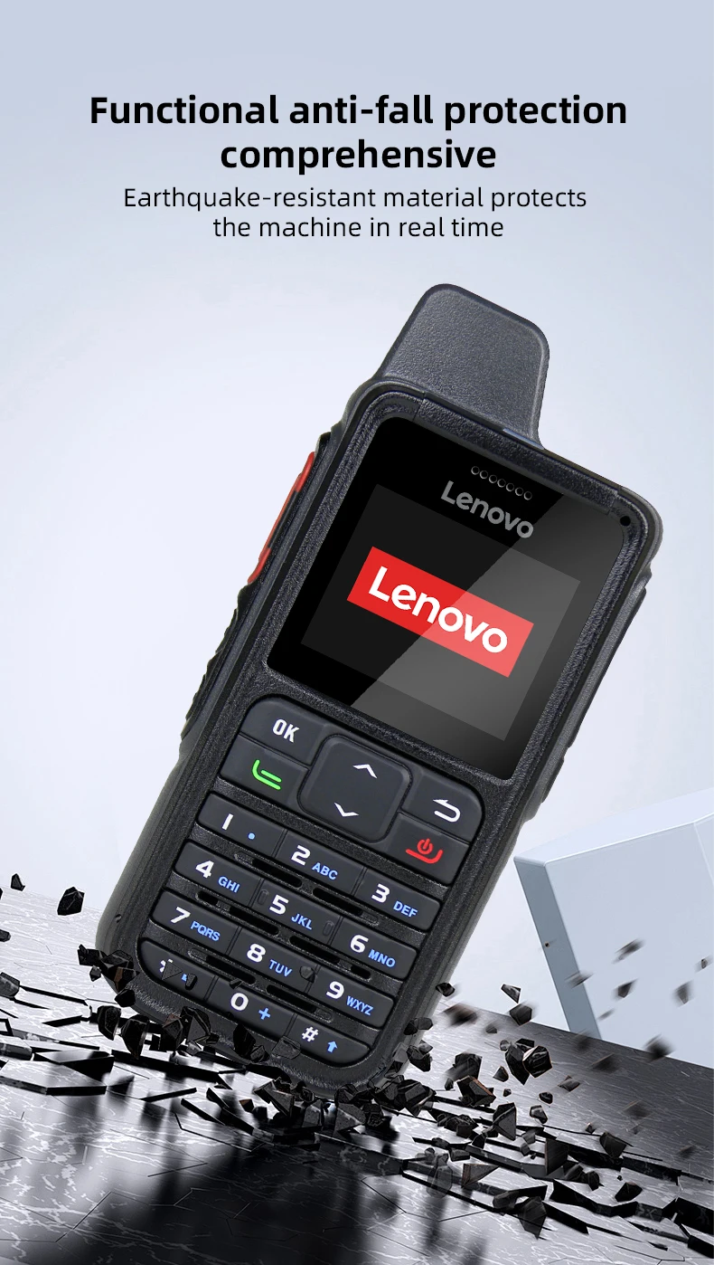 Lenovo CL-688 4G POC Loud Horn Handheld Two-Way Walkie 5000km Range IPx4 Water Resistance
