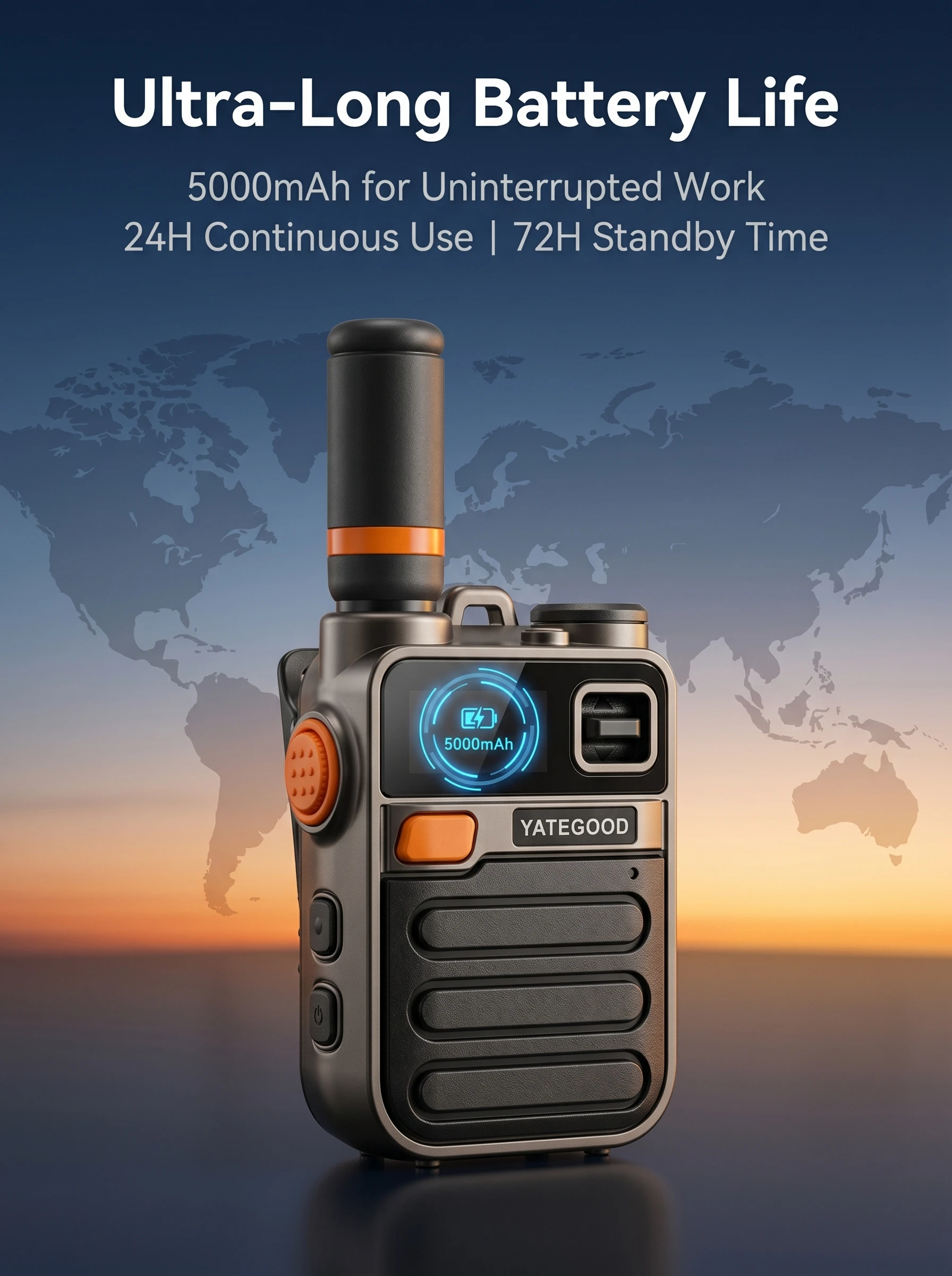 Portable Poc Radio 3G 4G Network 5000KM Walkie Talkie 100KM XIN-POC Handheld