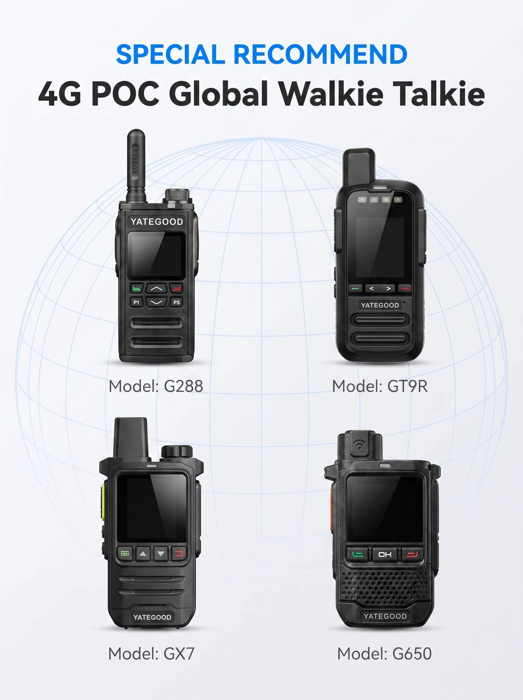 Portable Poc Radio 3G 4G Network 5000KM Walkie Talkie 100KM XIN-POC Handheld