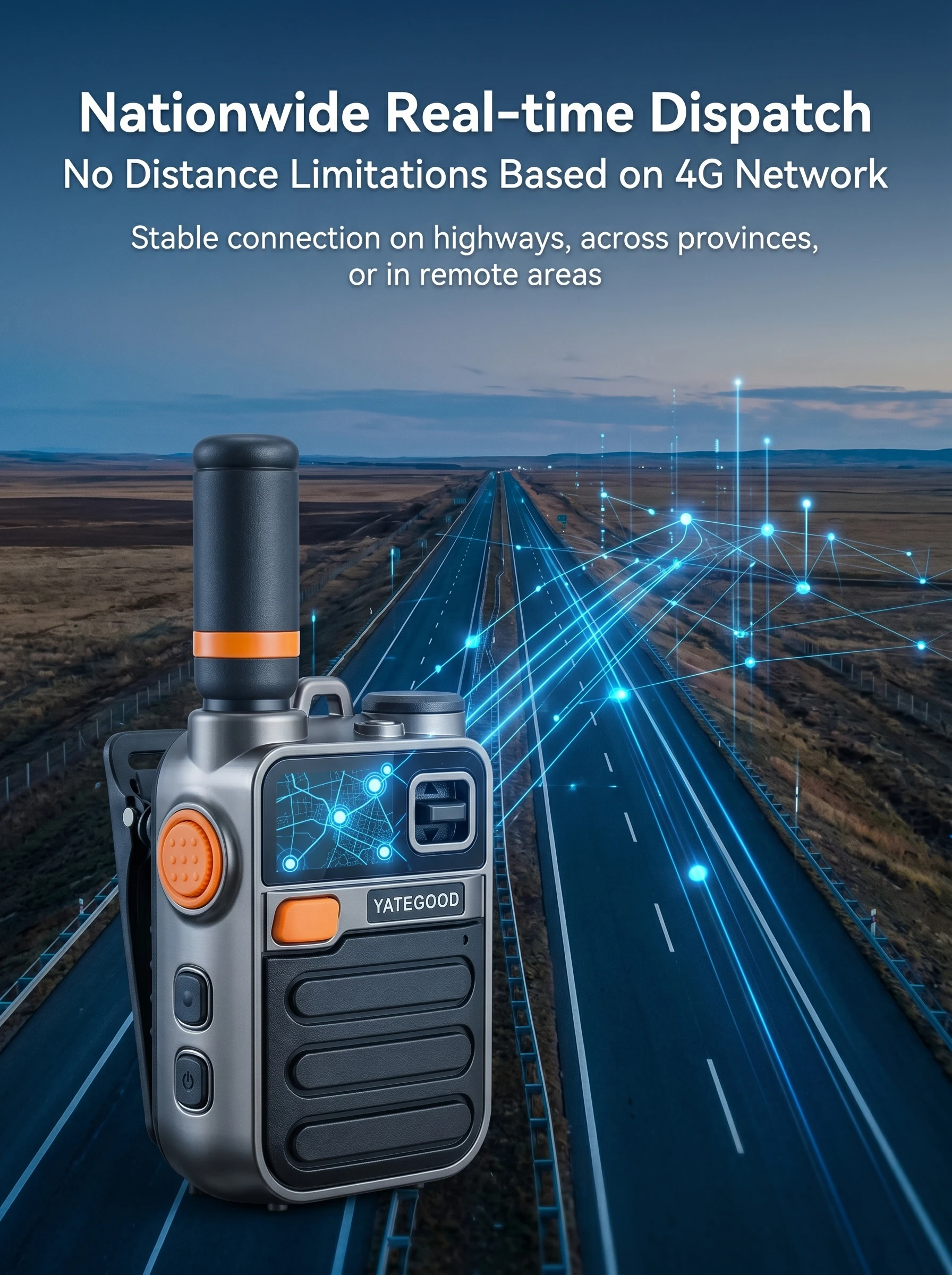 Portable Poc Radio 3G 4G Network 5000KM Walkie Talkie 100KM XIN-POC Handheld