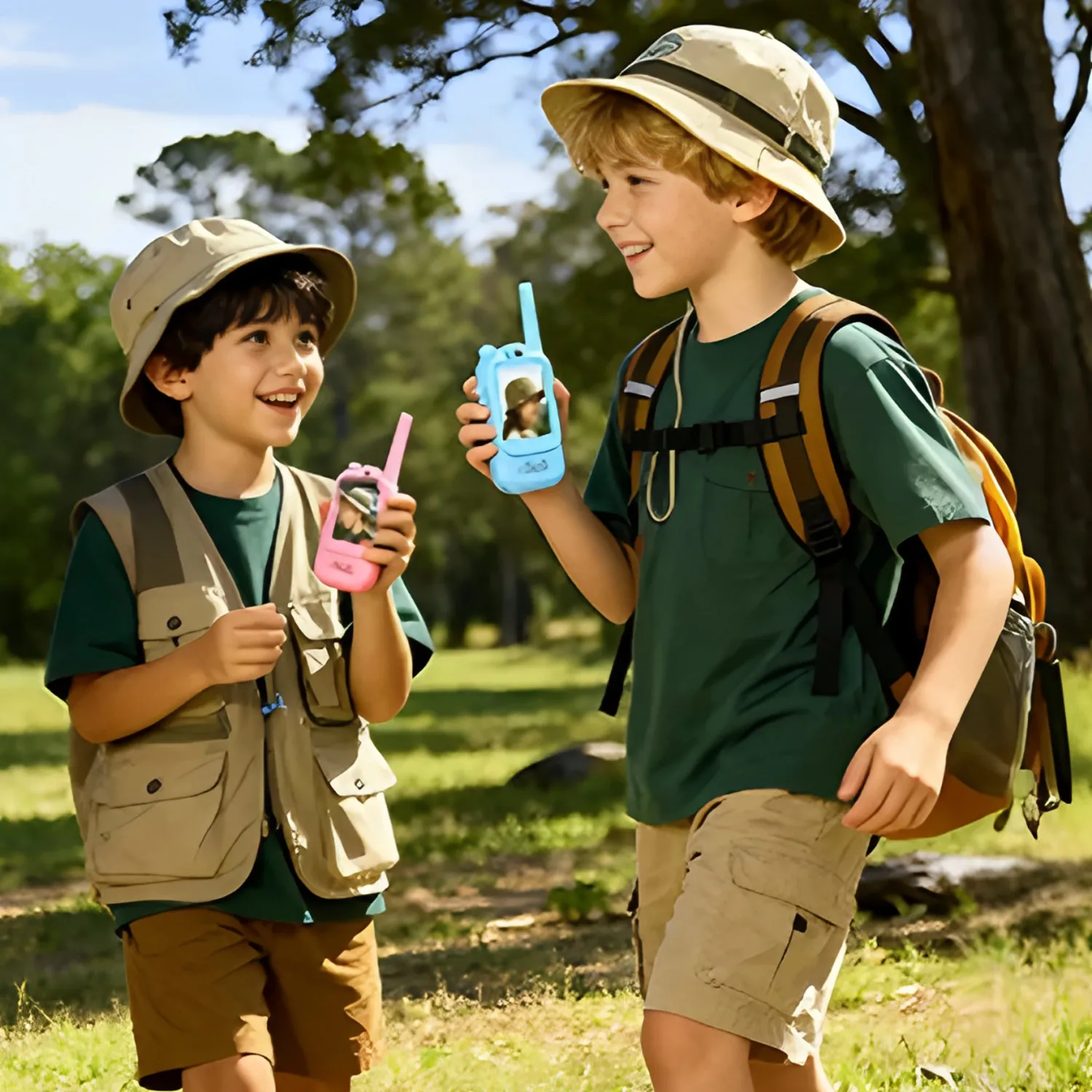 2PC Children's Video Walkie-talkie HD Walkie-talkie Charging Indoor Outdoor Entertainment Kids Toys Festival Gifts