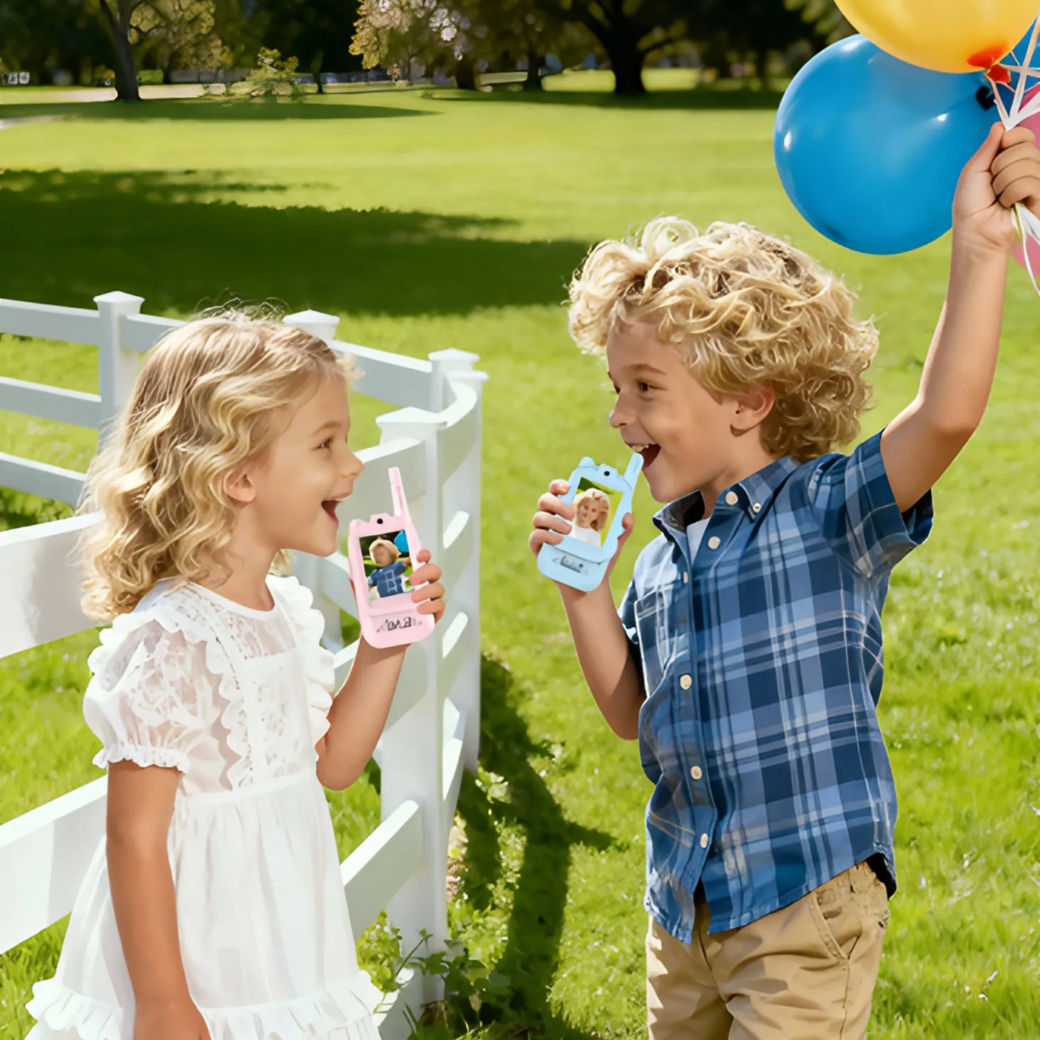 2PC Children's Video Walkie-talkie HD Walkie-talkie Charging Indoor Outdoor Entertainment Kids Toys Festival Gifts
