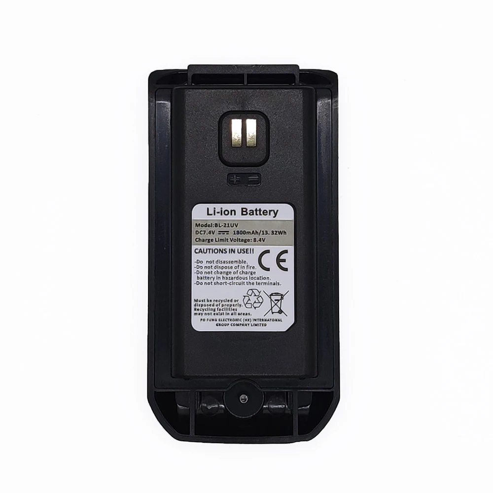 BAOFENG UV-21 Pro Walkie Talkie Li-ion Battery 1800mAh DC7.4V Support Type-C Charging BF-UV21 UV21Pro V2 Extra Battery BL-21UV