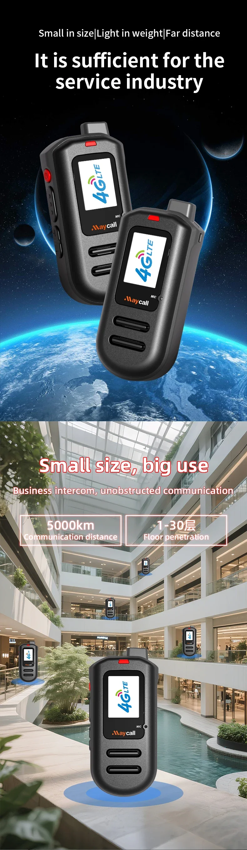 (SIM Lifetime Free)Global 4G POC walkie talkie, 5000KM remote walkie talkie, global police civilian fleet walk