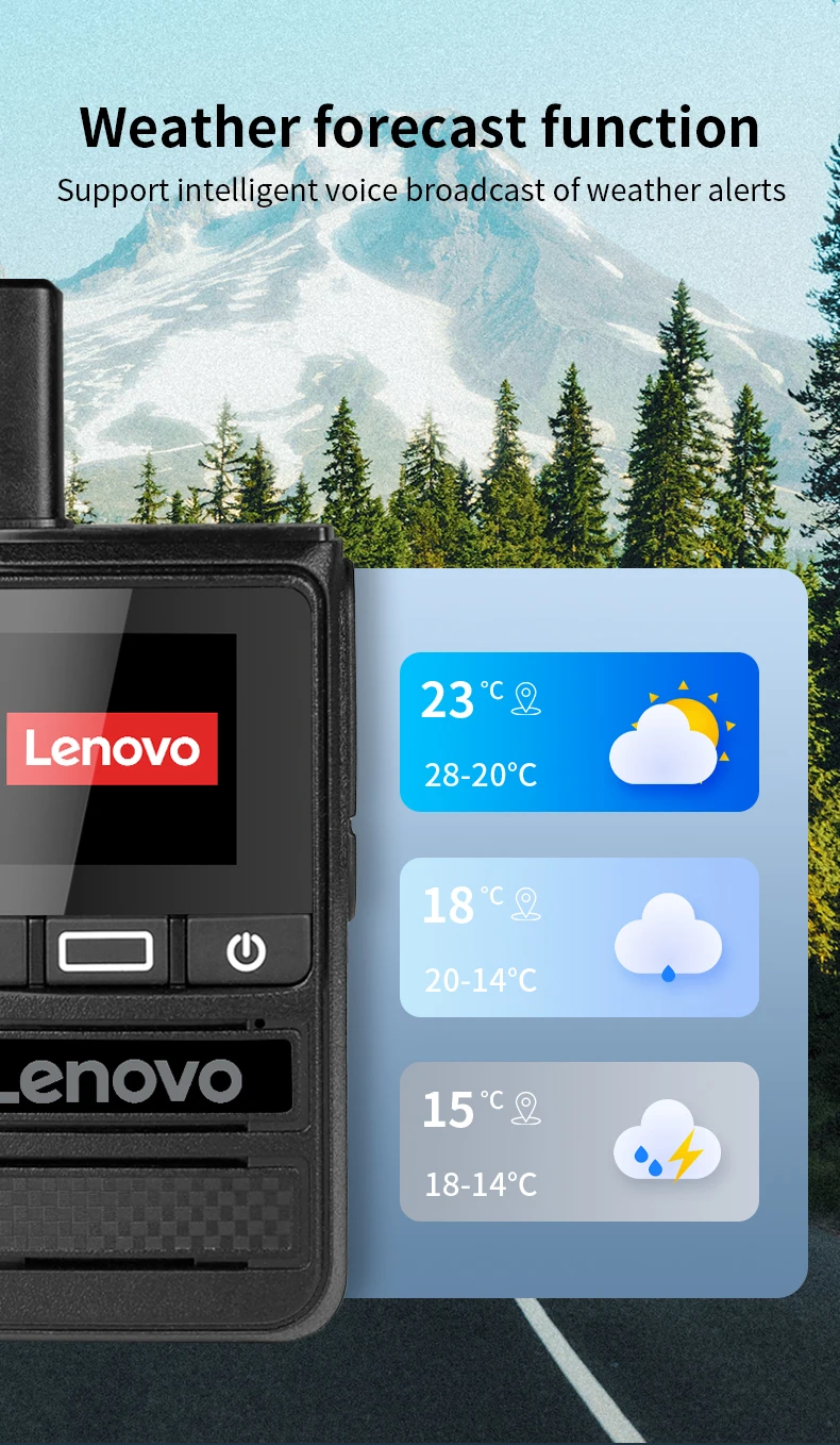 Lenovo 5000KM Global Walkie Talkie Long Rang Global PPT Walkie-Talkie with SIM Card LIFE TIME Free Transnational POC Radio
