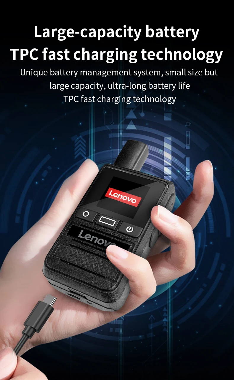Lenovo 5000KM Global Walkie Talkie Long Rang Global PPT Walkie-Talkie with SIM Card LIFE TIME Free Transnational POC Radio