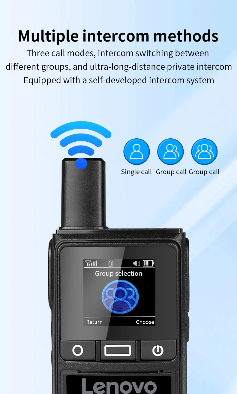 Lenovo 5000KM Global Walkie Talkie Long Rang Global PPT Walkie-Talkie with SIM Card LIFE TIME Free Transnational POC Radio