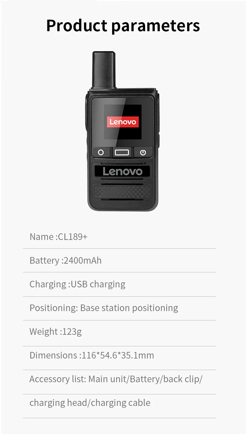 Lenovo 5000KM Global Walkie Talkie Long Rang Global PPT Walkie-Talkie with SIM Card LIFE TIME Free Transnational POC Radio