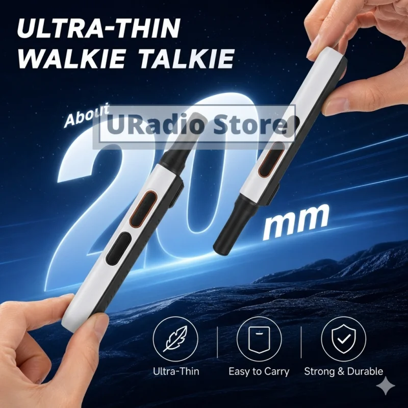 ALERVITES PoC AT1 Global Mini Walkie Talkie Baofeng Radio 4G APP Setting Type-C Charging Ultra-light Thin Single Call Nationwide