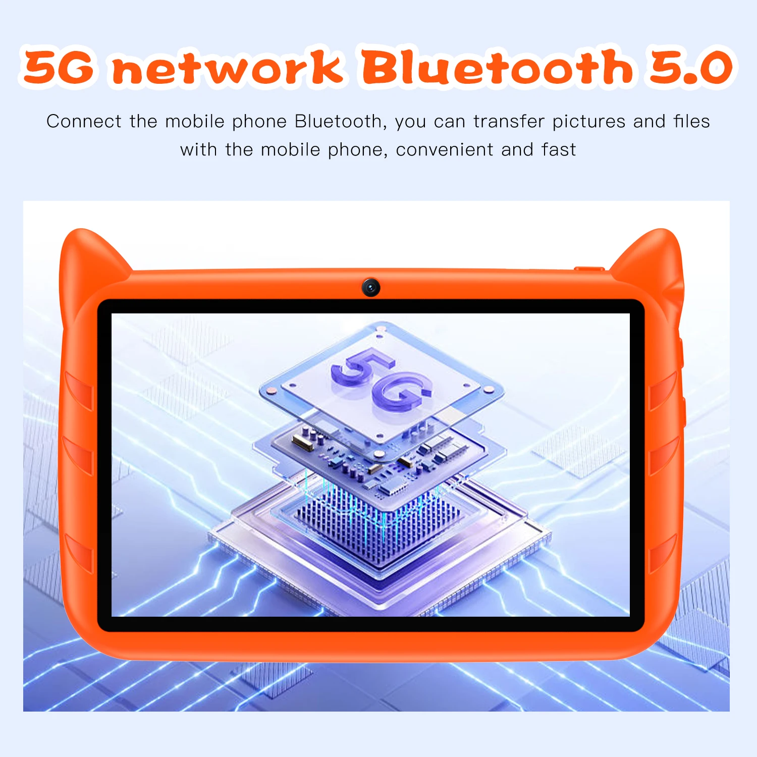 New 7 Inch 5G WiFi Kids Tablets For Study Education Android 13 Quad Core Google Play Children's Gift Tablet PC 4GB RAM 64GB ROM