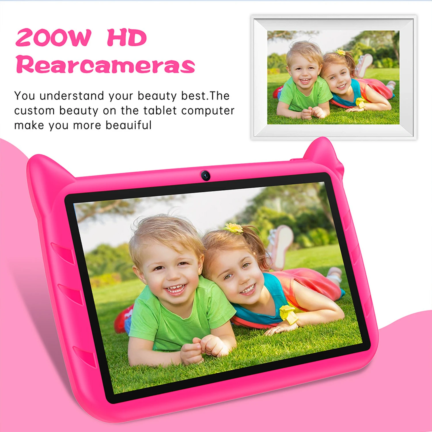 New 7 Inch 5G WiFi Kids Tablets For Study Education Android 13 Quad Core Google Play Children's Gift Tablet PC 4GB RAM 64GB ROM