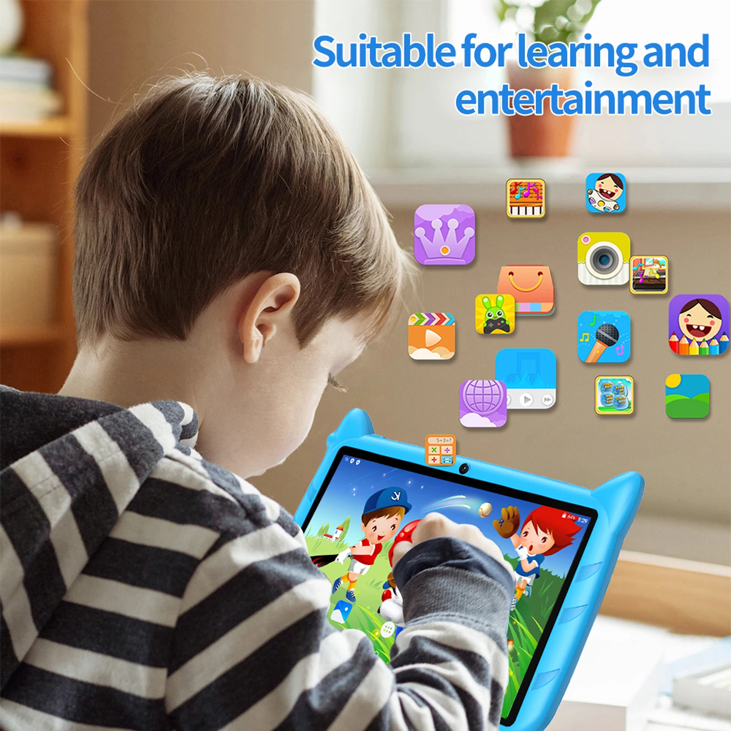 New 7 Inch 5G WiFi Kids Tablets For Study Education Android 13 Quad Core Google Play Children's Gift Tablet PC 4GB RAM 64GB ROM