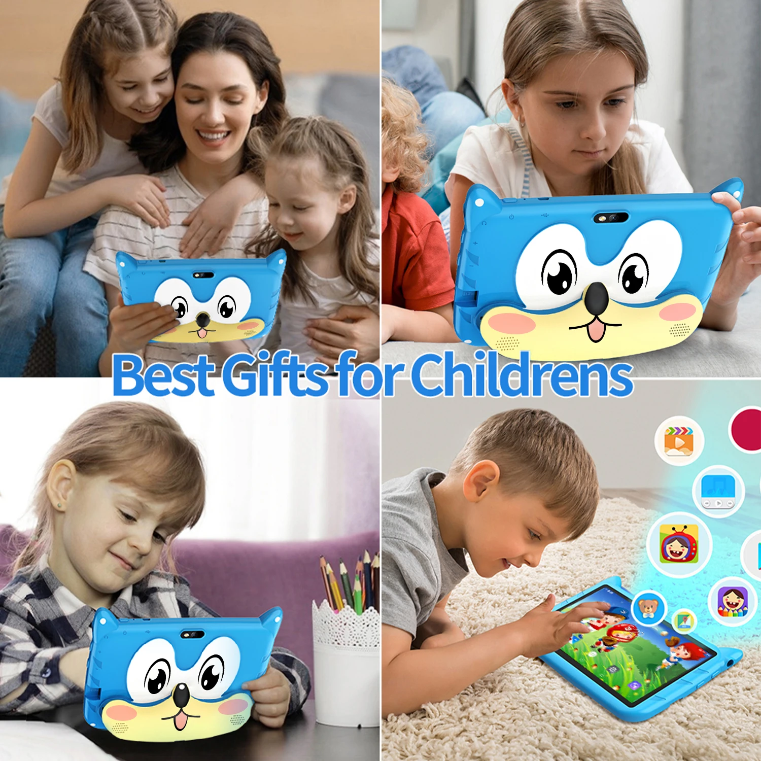 New 7 Inch 5G WiFi Kids Tablets For Study Education Android 13 Quad Core Google Play Children's Gift Tablet PC 4GB RAM 64GB ROM