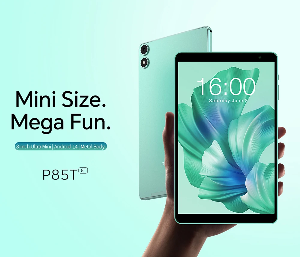 Teclast P85T Tablet A523 8-Core CPU/8inch 1280*800 HD IPS/12GB (4GB+8GB)RAM/64GB ROM/5000mAh Type-C/Android 14/WiFi6+BT5.2