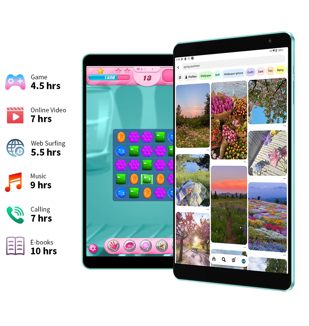Teclast P85T Tablet A523 8-Core CPU/8inch 1280*800 HD IPS/12GB (4GB+8GB)RAM/64GB ROM/5000mAh Type-C/Android 14/WiFi6+BT5.2