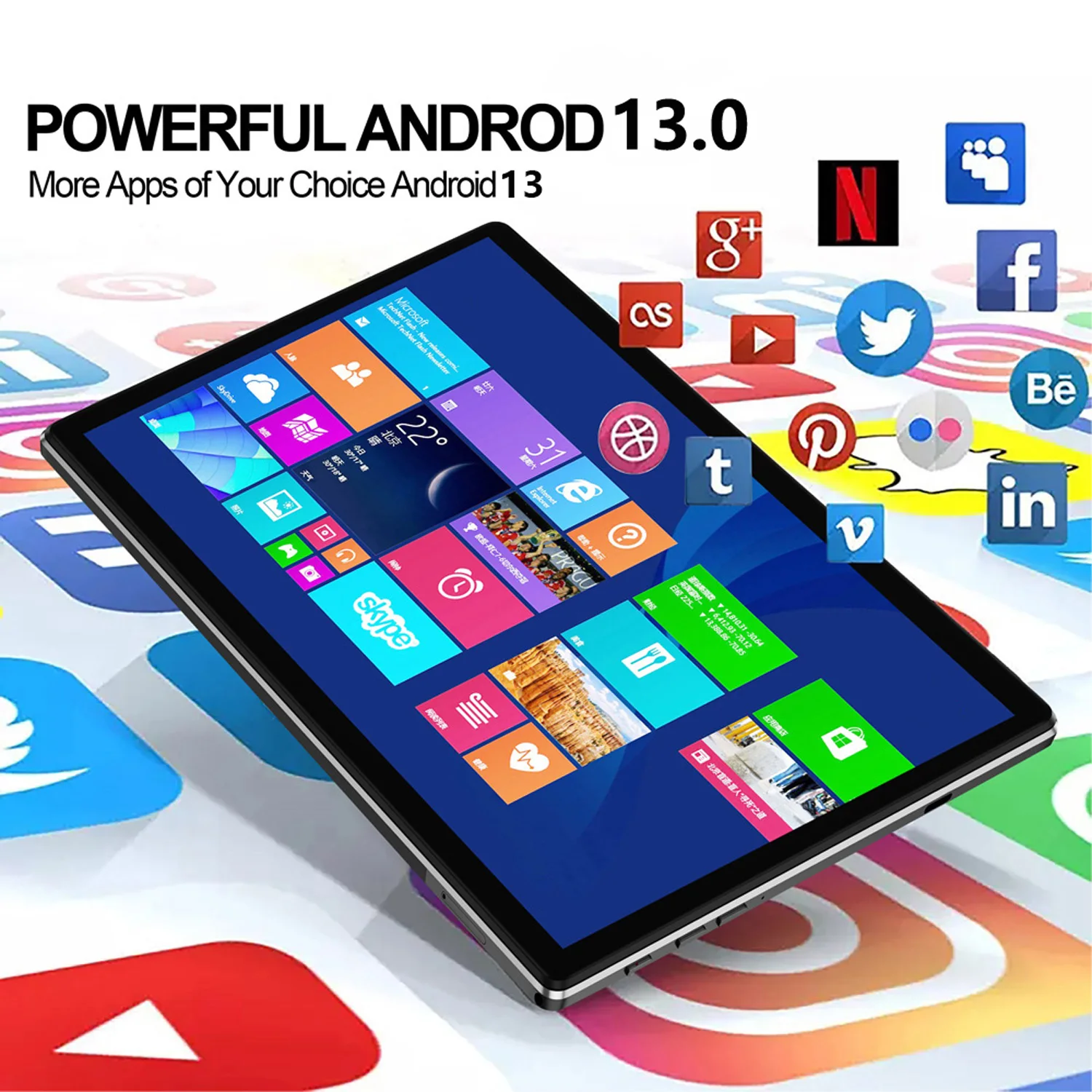 BDF Pad New 10.1 Inch Android Tablets Octa Core 8GB RAM 256GB ROM 4G LTE 5G WiFi Tablet Pc Double SIM Dual Cameras 8000mAh